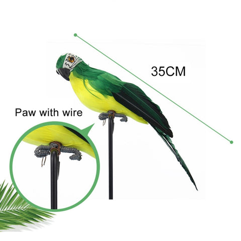 35cm Simulation Parrot Simulation Macaw Horticultural Decoration, 35cm (Green), 35cm (Blue), 35cm (Red), 35cm (Rose Red), 35cm (White), 35cm (Yellow)