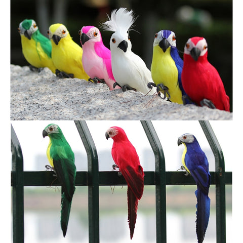 35cm Simulation Parrot Simulation Macaw Horticultural Decoration, 35cm (Green), 35cm (Blue), 35cm (Red), 35cm (Rose Red), 35cm (White), 35cm (Yellow)