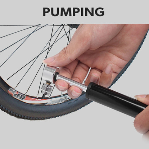 Manual Mini Portable Bicycle Aluminum Alloy Pump, Inflator Silver, Inflator Black, Inflator Red