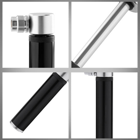 Manual Mini Portable Bicycle Aluminum Alloy Pump, Inflator Silver, Inflator Black, Inflator Red
