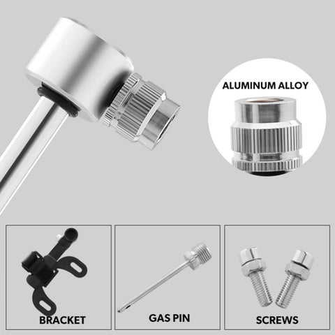 Manual Mini Portable Bicycle Aluminum Alloy Pump, Inflator Silver, Inflator Black, Inflator Red