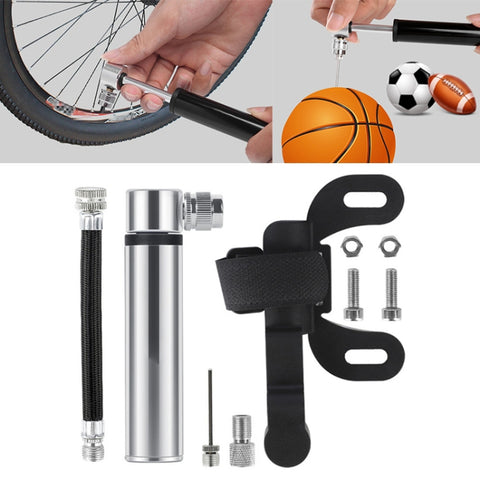 Manual Mini Portable Bicycle Aluminum Alloy Pump, Inflator Silver, Inflator Black, Inflator Red