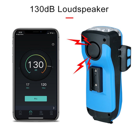 USB Charging Bicycle Light Front Handlebar Led Light , with Holder & Electric Horn, 2400mAh Battery