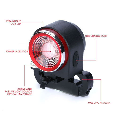 Antusi A8 Portable Rechargeable Rear Light Wireless Theft Alarm, A8