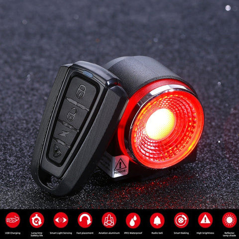 Antusi A8 Portable Rechargeable Rear Light Wireless Theft Alarm, A8