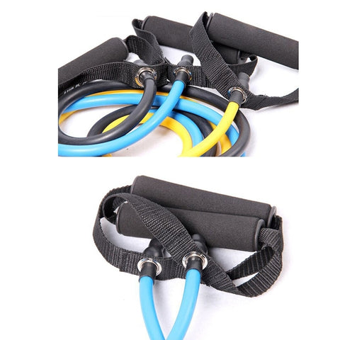 Fitness Exercise Resistance Bands Stretch Elastic Rope Workout Yoga Rally Muscle Training Exercise Rope, Size:5*8*1200mm, Random Color Delivery, Size:5*8*1200mm