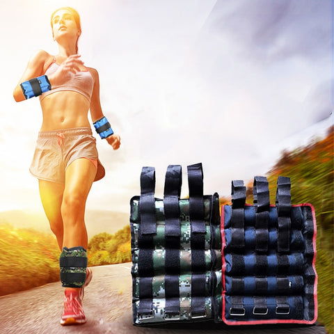 A Pair of Selling Fitness Loading Equipment Ankle Weights Gaiter Sandbags, Adjustable Invisible Running Sports Sandbags, Weight: 10kg, Weight: 10kg