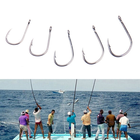 500 PCS Mixed Size Fish Barbed Hook Fishing Hooks with Hole, 6-15 # with Hole