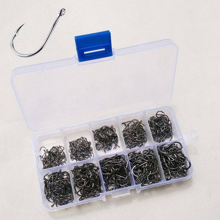 500 PCS Mixed Size Fish Barbed Hook Fishing Hooks with Hole, 6-15 # with Hole