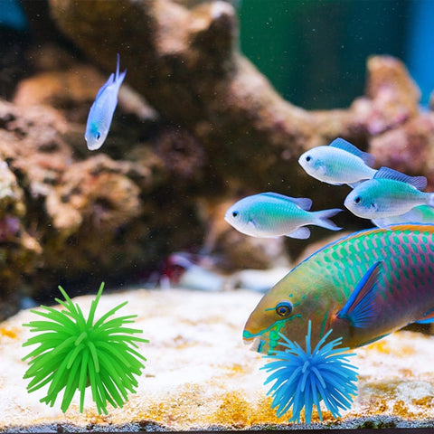 Aquarium Articles Decoration TPR Simulation Sea Urchin Ball Coral, Size: M, Diameter: 10cm, Size: M