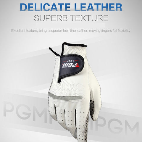 PGM Left Hand Sheepskin Anti-slip Particle Golf Men Gloves, Size: 24#, Size: 24#