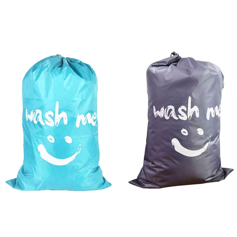 Home Quilt Clothes Travel Nylon Draw Cord Smile Face Pattern Arrange Storage Bag
