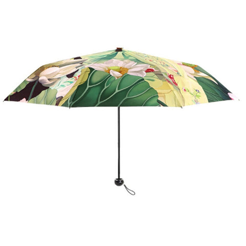 Creative Fresh Style Three Fold Silver Tape Anti Ultraviolet Sunshade Umbrella, OG3884A, OG3884B