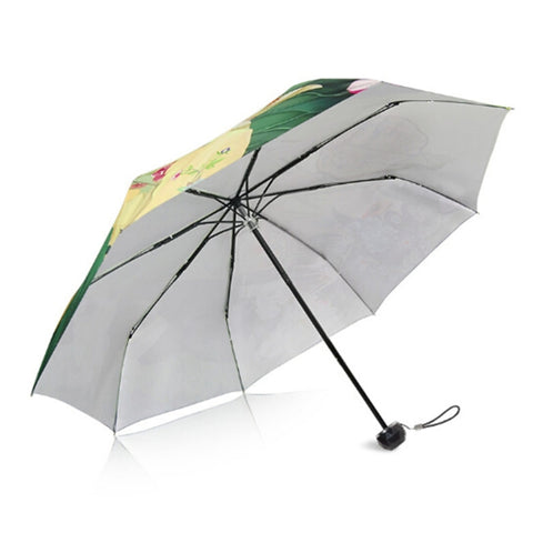 Creative Fresh Style Three Fold Silver Tape Anti Ultraviolet Sunshade Umbrella, OG3884A, OG3884B