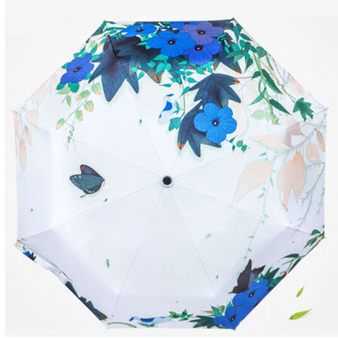Creative Fresh Style Three Fold Silver Tape Anti Ultraviolet Sunshade Umbrella, OG3884A, OG3884B