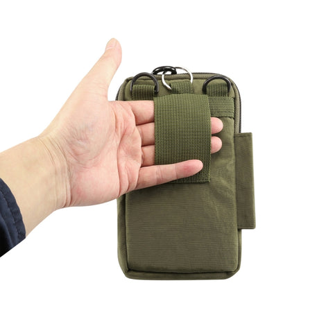 Outdoor Phone Carrying Case Pouch Nylon Crossbody Shoulder Cell Phone Holster Waist Belt Wallet Bag with Carabiner