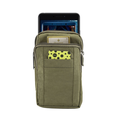 Outdoor Phone Carrying Case Pouch Nylon Crossbody Shoulder Cell Phone Holster Waist Belt Wallet Bag with Carabiner