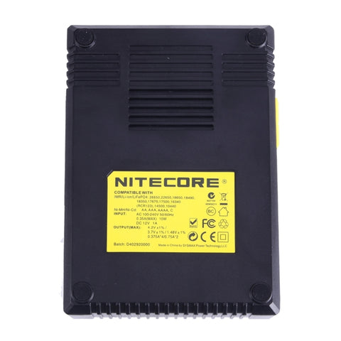 Nitecore D4 Intelligent Digi Smart Charger with LCD Display for 14500, 16340 (RCR123), 18650, 22650, 26650, Ni-MH and Ni-Cd (AA, AAA) Battery, D4