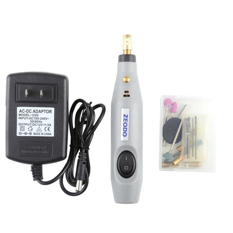 ZEODO ZD6000 Mini Electric Grinder Drill, AC 220V / DC12V, US Plug, ZD6000