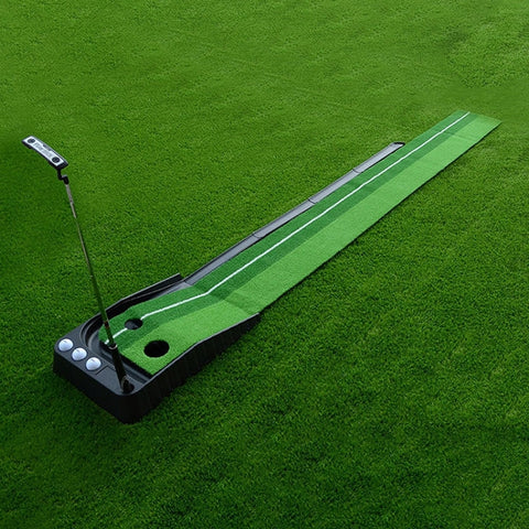 PGM Golf Mini Putting Mat Push Rod Trainer 3m, without Auto Ball Return Fairway, 3m, without Auto Ball Return Fairway