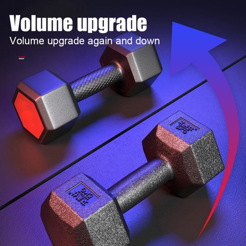 4kg A Pair Glue-Covered Hexagonal Dumbbell, 4kg