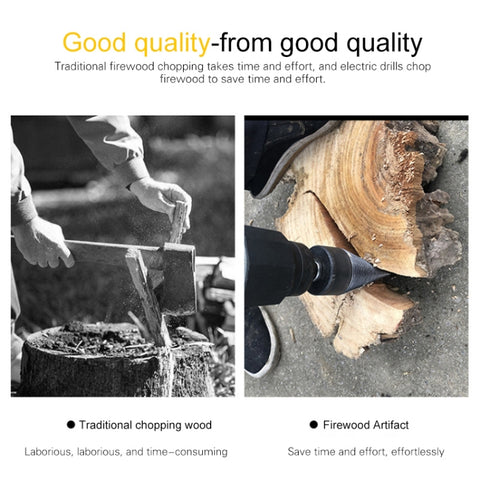 Household Domestic Woodcutter Drill Electric Wooden Split Cone Drill 42mm Hexagon Shank, 42mm Hexagon Shank