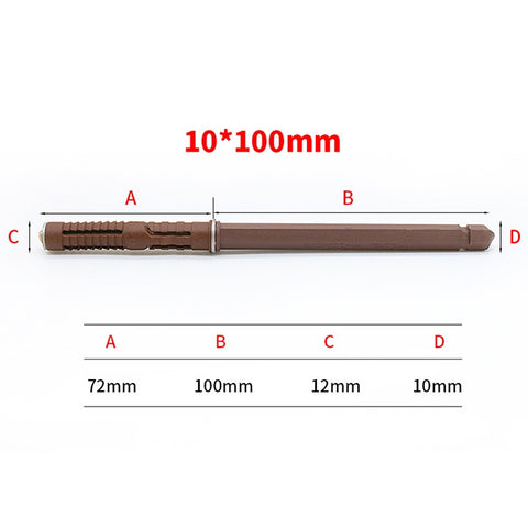 10 PCS Concealed Layer Board Pin Wall Bookshelf Invisible Bulkhead Nail, 10x100mm, 10x100mm