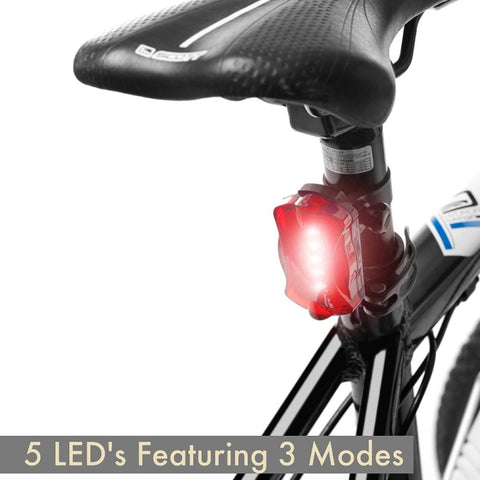 5W Mountain Bike Headlight Charging Zoom Glare Waterproof Flashlight Set Car Headlight x 2 + Taillight x 2 (Set Three), Set Three