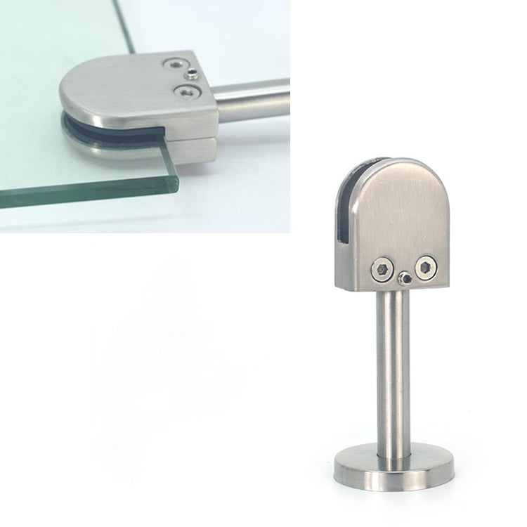 201 Stainless Steel Glass Fish Mouth Support Rod Fixing Clip with 14x100mm Rod, Specification: M, M, with 14x100mm Rod
