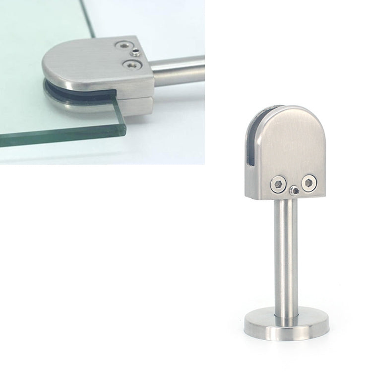 304 Stainless Steel Glass Fish Mouth Support Rod Fixing Clip with 14x80mm Rod, Specification: S, S, with 14x80mm Rod