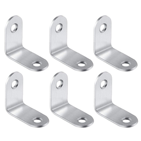 50pcs Stainless Steel 90 Degree Angle Bracket,Corner Brace Joint Bracket Fastener Furniture Cabinet Screens Wall (30mm), 30mm (50pcs)