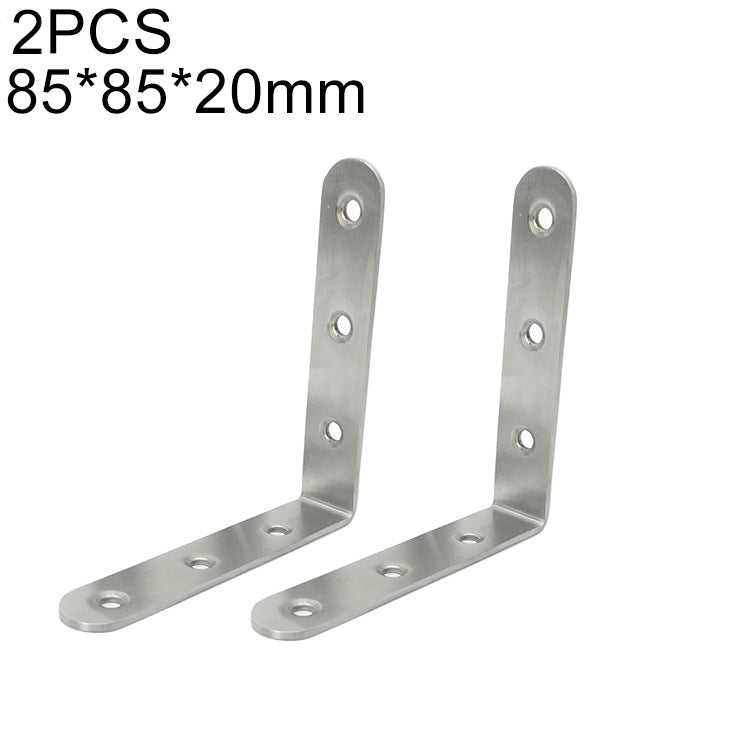 2pcs Stainless Steel 90 Degree Angle Bracket,Corner Brace Joint Bracket Fastener Furniture Cabinet Screens Wall (85mm), 85mm (2pcs)