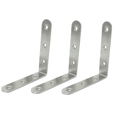 2pcs Stainless Steel 90 Degree Angle Bracket,Corner Brace Joint Bracket Fastener Furniture Cabinet Screens Wall (85mm), 85mm (2pcs)