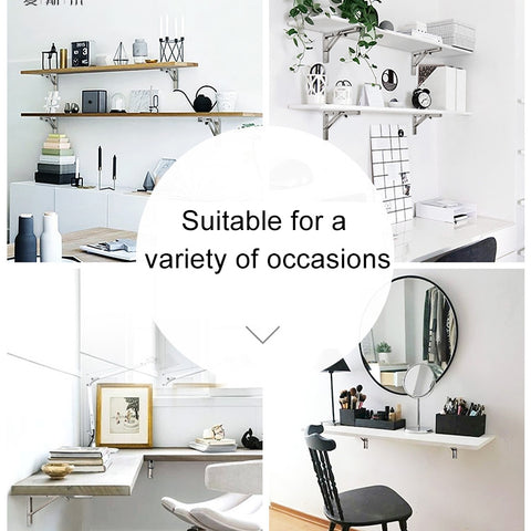 2 PCS 10 inch Billy Wall-mounted Foldable Stainless Steel Spring Storage Shelf for Dining Table, 10 inch