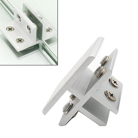 Aluminum Alloy Glass Combination Clamp Cabinet Partition Fixing Clip, T-type Cliped 8-10mm, T-type Cliped 8-10mm