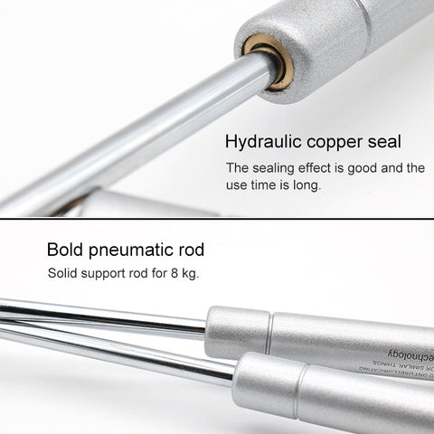 Iron Head Cabinet Gas Holder Hydraulic Rod Buffer Telescopic Strut, 10 inch 80N (8kg), Iron Head, 10 inch 80N (8kg)