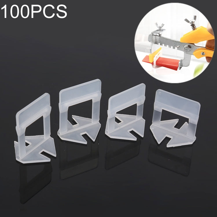 100 PCS 2.5mm Tile Leveling System Clips Kit Wall Floor Tile Spacer Tiling Tool for Paving Locator Tool OG6480, 2.5mm
