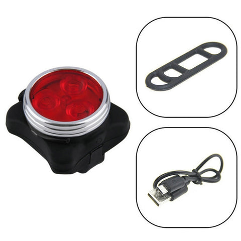 COB Lamp Bead 160LM USB Charging Four-speed Waterproof Bicycle Headlight / Taillight Set,  Red Light 650MA, Red Light