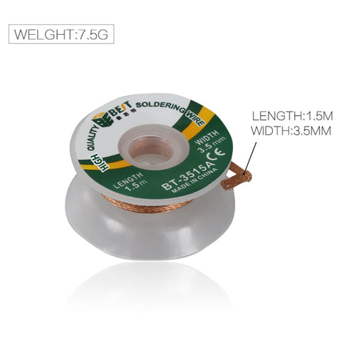 BEST-3515A  3.5mm Desoldering Braid Solder Wire, BEST-3515A