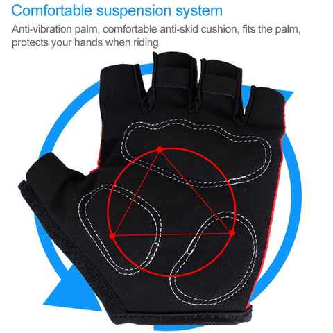 BaseCamp BC-204 Bicycle Half Finger Gloves Lycra Fabric Cycling Gloves, Size: L, Size: L