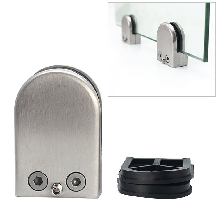 9-14mm Flat Bottom Matte Polished  201 Stainless Steel Fixed Clip Railing Glass Wood Layer Board Clamp Bracket, 9-14mm, Flat Bottom, 201 Stainless Steel