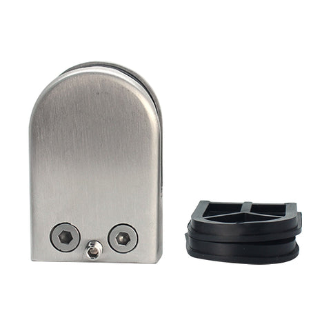 9-14mm Flat Bottom Matte Polished  201 Stainless Steel Fixed Clip Railing Glass Wood Layer Board Clamp Bracket, 9-14mm, Flat Bottom, 201 Stainless Steel