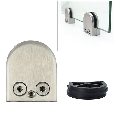 8-12mm Flat Bottom Matte Polished  201 Stainless Steel Fixed Clip Railing Glass Wood Layer Board Clamp Bracket, 8-12mm, Flat Bottom, 201 Stainless Steel