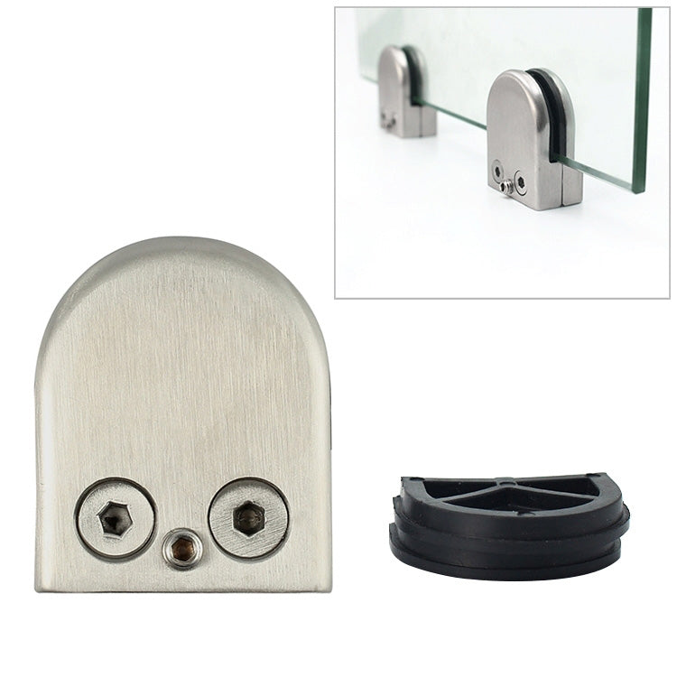 8-12mm Flat Bottom Matte Polished  304 Stainless Steel Fixed Clip Railing Glass Wood Layer Board Clamp Bracket, 8-12mm, Flat Bottom, 304 Stainless Steel