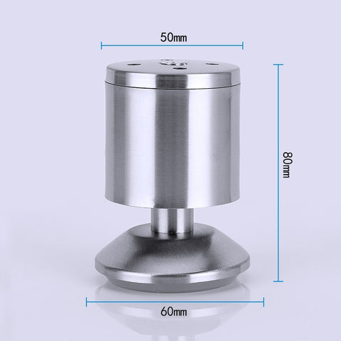 Stainless Steel Wire Drawing Thickened Column Sofa Furniture Cabinet Foot, Height: 80mm, 80mm