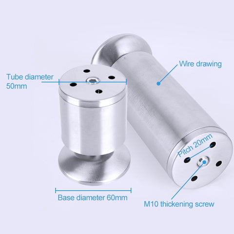 Stainless Steel Wire Drawing Thickened Column Sofa Furniture Cabinet Foot, Height: 80mm, 80mm
