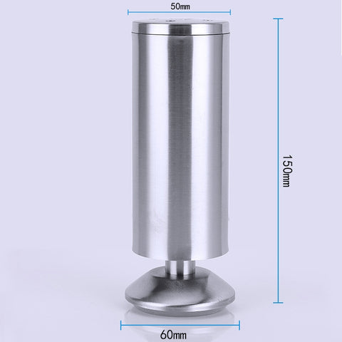 Stainless Steel Wire Drawing Thickened Column Sofa Furniture Cabinet Foot, Height: 150mm, 150mm