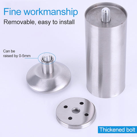 Stainless Steel Wire Drawing Thickened Column Sofa Furniture Cabinet Foot, Height: 400mm, 400mm