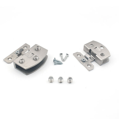 Open Hole Free Brushed Surface Glass Hinge, Size: L, 8-10mm, L
