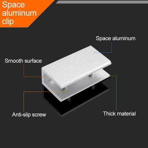 15 PCS Single Hole Aluminum Alloy Glass Fixing Clip, S, 8mm, S, 8mm